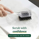 Cuisinart Dish Brush with Handle 2 Pack - Kitchen Scrub Brush for Dishes, Pots & Pans, Non-Scratch Dish Scrubber, Firm Bristles for Sink & Cookware