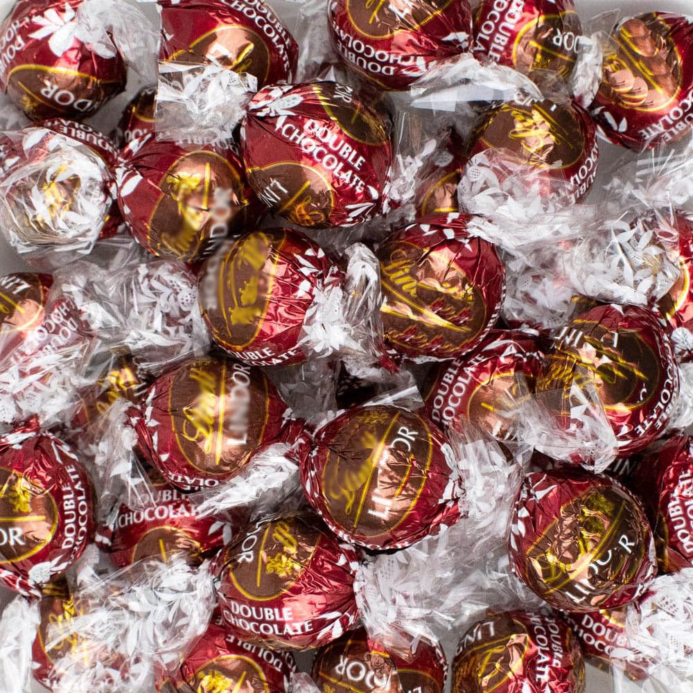 108ct Maroon Double Chocolate Bulk Individually Wrapped Candy Truffles For Candy Bowls, Goodie Bags, Dessert Tables, Gifts For Guests & More (3lb Bag)