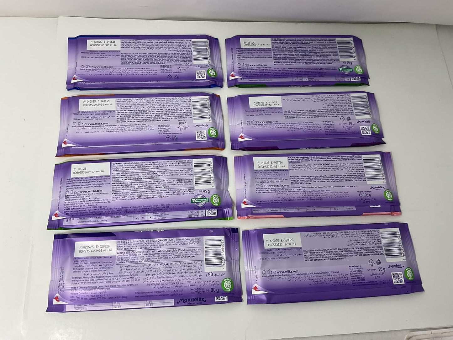 Milkaa European Chocolate Bars Variety Pack of 10 Bars (May be duplicates)