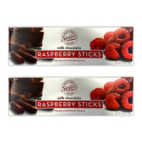 Raspberry Chocolate Sticks. Includes Two Boxes of Sweets Milk Sticks and a BELLATAVO Fridge Magnet! Approximately 70 Jelly Centers Covered in