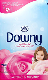Downy Fabric Softener Dryer Sheets, April Fresh, 240 Count