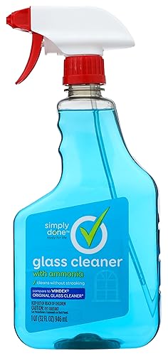Simply Done, Glass Cleaner, with Ammonia, 32 Ounce