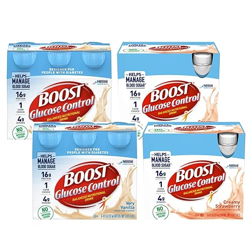 Boost Glucose Control Nutritional Drink (Pack of 4, Variety Pack)
