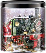 GiftPop Santa Express Assorted Flavors Popcorn, Green Train Santa, 24 Oz Tin