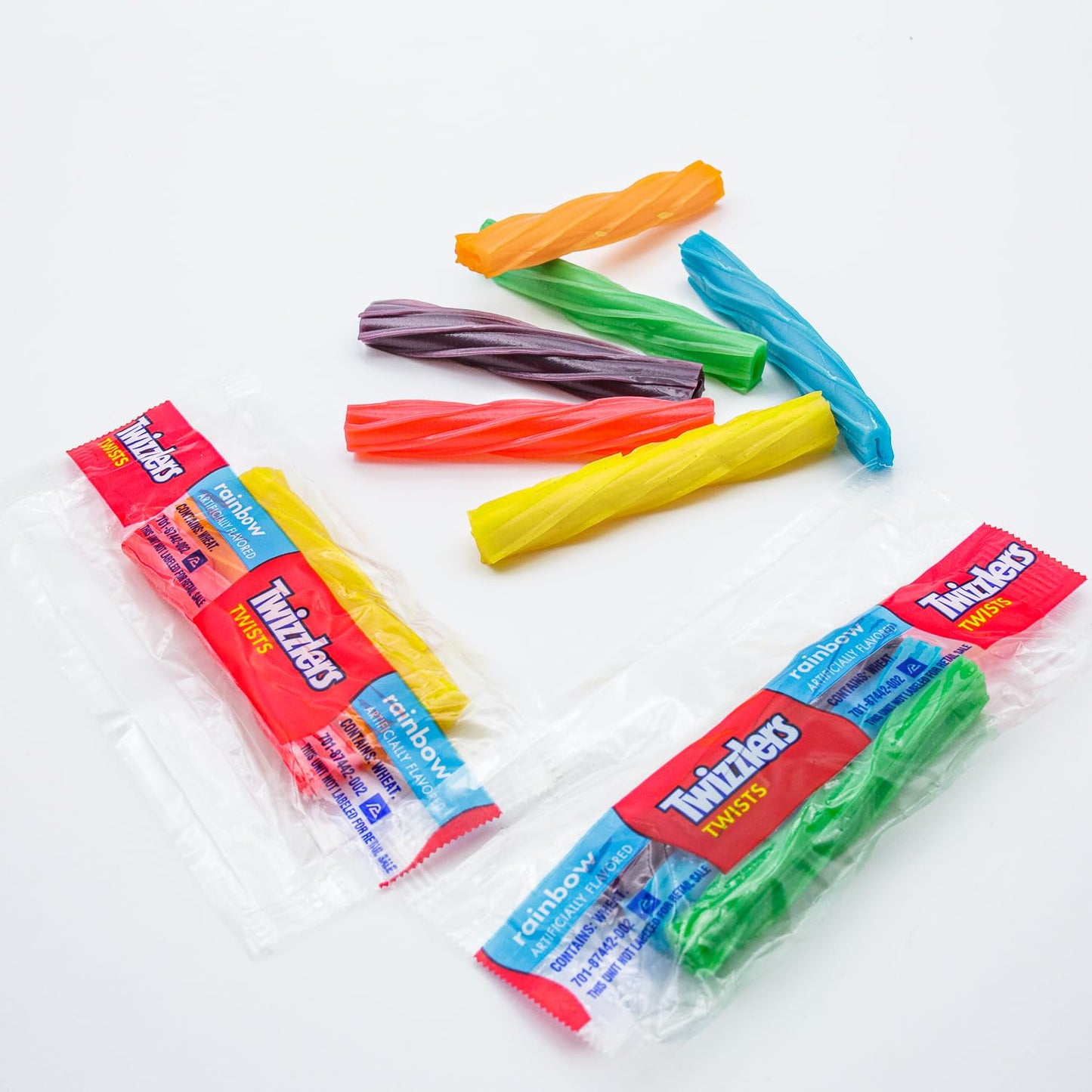 Twizzlers Rainbow Chewy Candy 2 lb - Licorice Style Twists, Assorted Fruit Flavored (Orange, Strawberry, Lemonade, Blue Raspberry, Watermelon, Grape)
