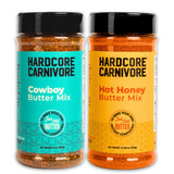 Hardcore Carnivore Cowboy and Hot Honey Butter Mix (Combo Pack) Seasonings for Making Flavorful Compound Butters