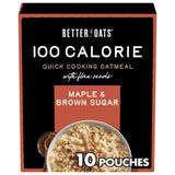 Better Oats Steel Cut Protein Oatmeal Packets, Maple and Brown Sugar Flavor with Flax Seeds and Whole Grains, Quick-Cooking Breakfast, Box of 8