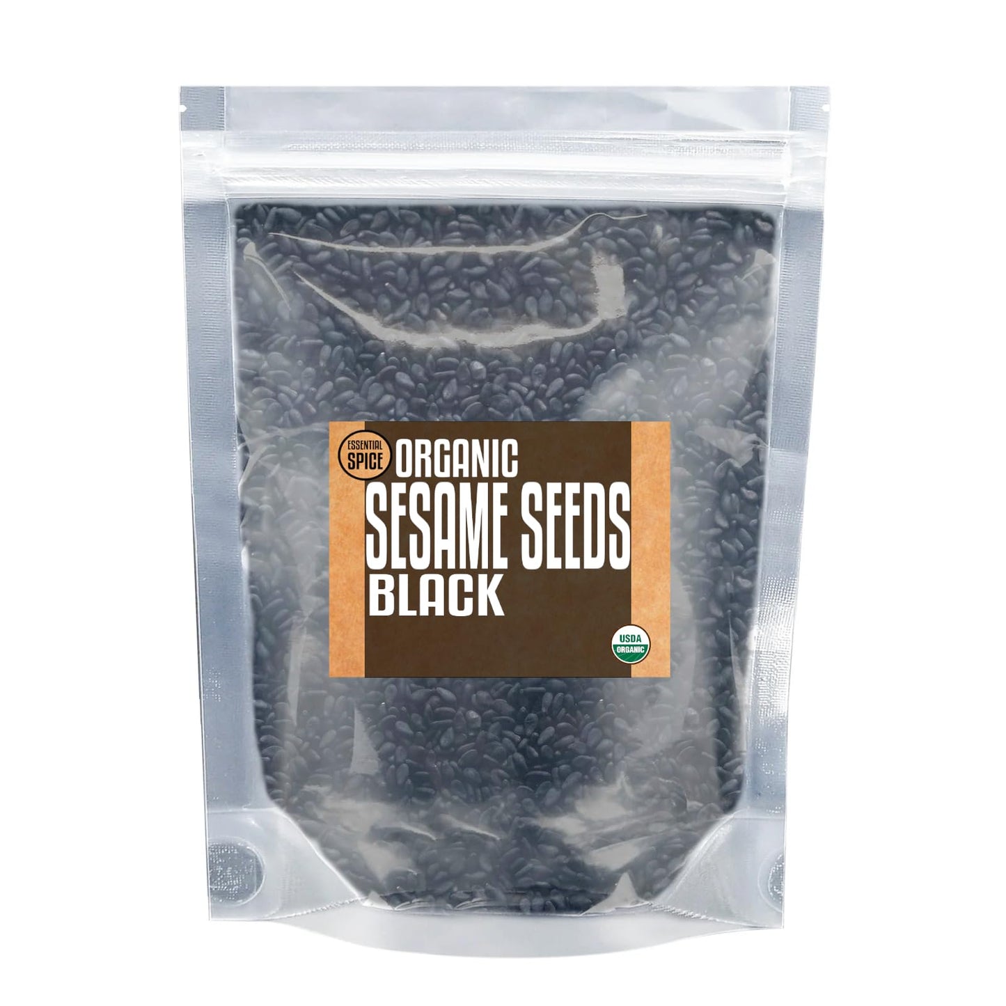 Essential Spice Organic Black Sesame Seeds, 2 oz - Nutty, Bold Flavor with Crunchy Texture - Perfect for Asian Cuisine, Baking, Sushi, Salads