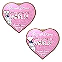 Russell Stover Valentine's Day Cosmic Hearts - Pack of 2-3 Pieces Per Box - Assorted Milk and Dark Chocolate - Great for Giving That Special Someone