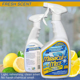 MiracleMist Instant Cleaner for Indoor and Outdoor Use, 32 oz | 2 Pack (64 OZ Spray)