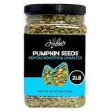 Pumpkin Seeds Pepitas Roasted Unsalted - 32 oz - 2 Pound | Healthy Snack | Vegan, Keto Diet Friendly | Hand-Picked | Kosher Certified | Pumpkin Seed |