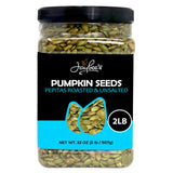 Pumpkin Seeds Pepitas Roasted Unsalted - 32 oz - 2 Pound | Healthy Snack | Vegan, Keto Diet Friendly | Hand-Picked | Kosher Certified | Pumpkin Seed |