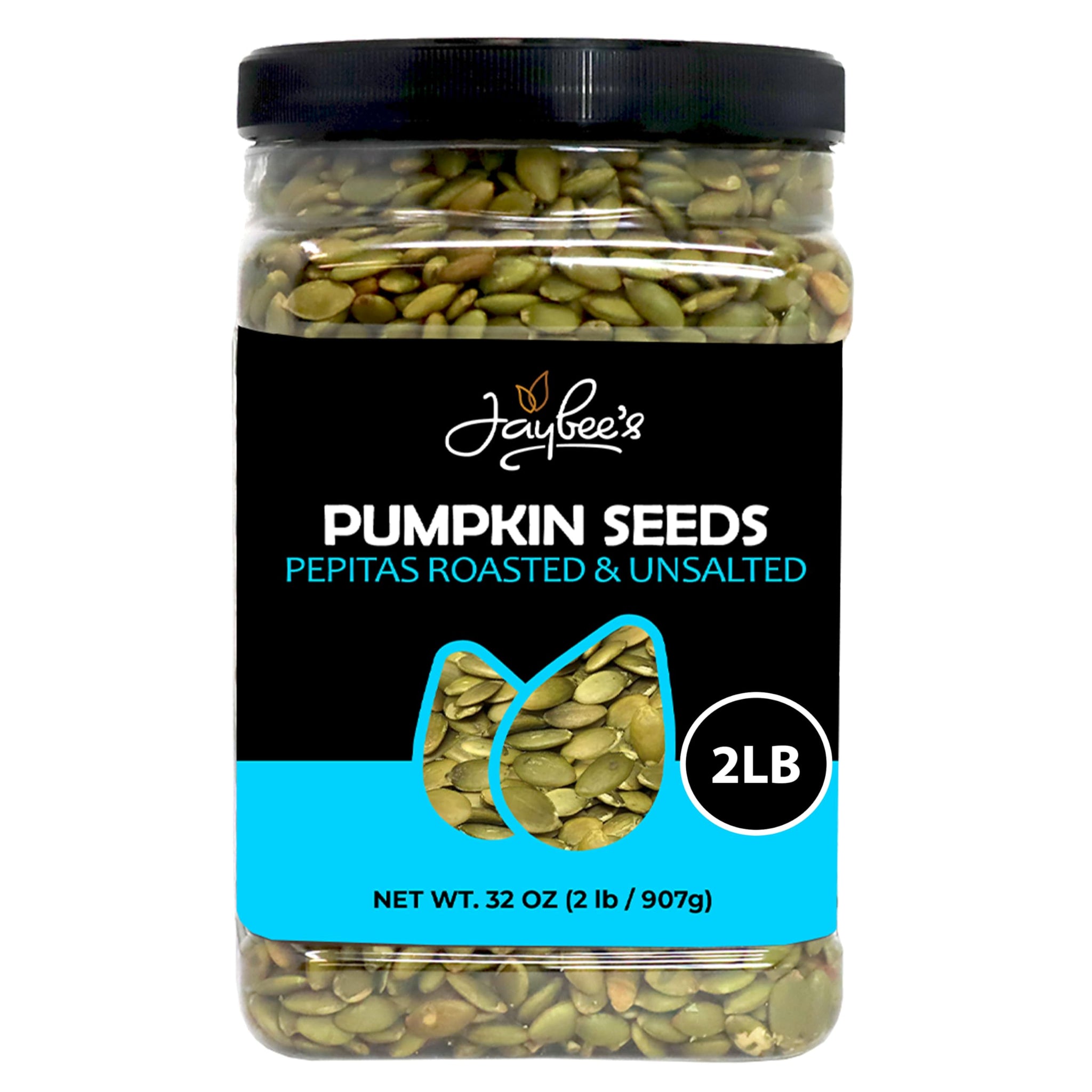 Pumpkin Seeds Pepitas Roasted Unsalted - 32 oz - 2 Pound | Healthy Snack | Vegan, Keto Diet Friendly | Hand-Picked | Kosher Certified | Pumpkin Seed |