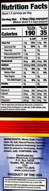 Kirkland Microwave Popcorn 3.3 Ounce, 4 Count Bags