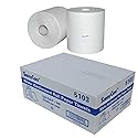 SunnyCare #5103 White One-Ply Hard Wound Paper Roll Towels 8"x800' ; 6 Rolls/case