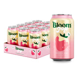 Bloom Pop Prebiotic Soda 12 Pack, Strawberry Cream Flavor, 12oz Cans | Prebiotic Soda for Gut Health, Low Calorie Soda, No Caffeine, Healthy Soft