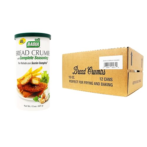 Badia Bread Crumbs with Complete Seasoning, 15 Ounce (Pack of 12)