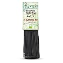 ANTICHI PODERI TOSCANI Organic Black Squid Ink Pasta Linguine - Black Pasta Noodles Made with Durum Wheat Semolina, Squid Ink, and Wheat Germ