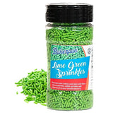 Bakerpan Lime Green Jimmies Sprinkles - 6 Ounces Lime Green Sprinkles for Cake Decorating, Edible for Cupcakes, Ice Cream (Made in USA)