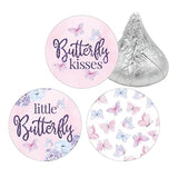 Butterfly Baby Shower Kisses Stickers - Candy Party Favor Labels, 180 Count