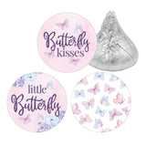 Butterfly Baby Shower Kisses Stickers - Candy Party Favor Labels, 180 Count