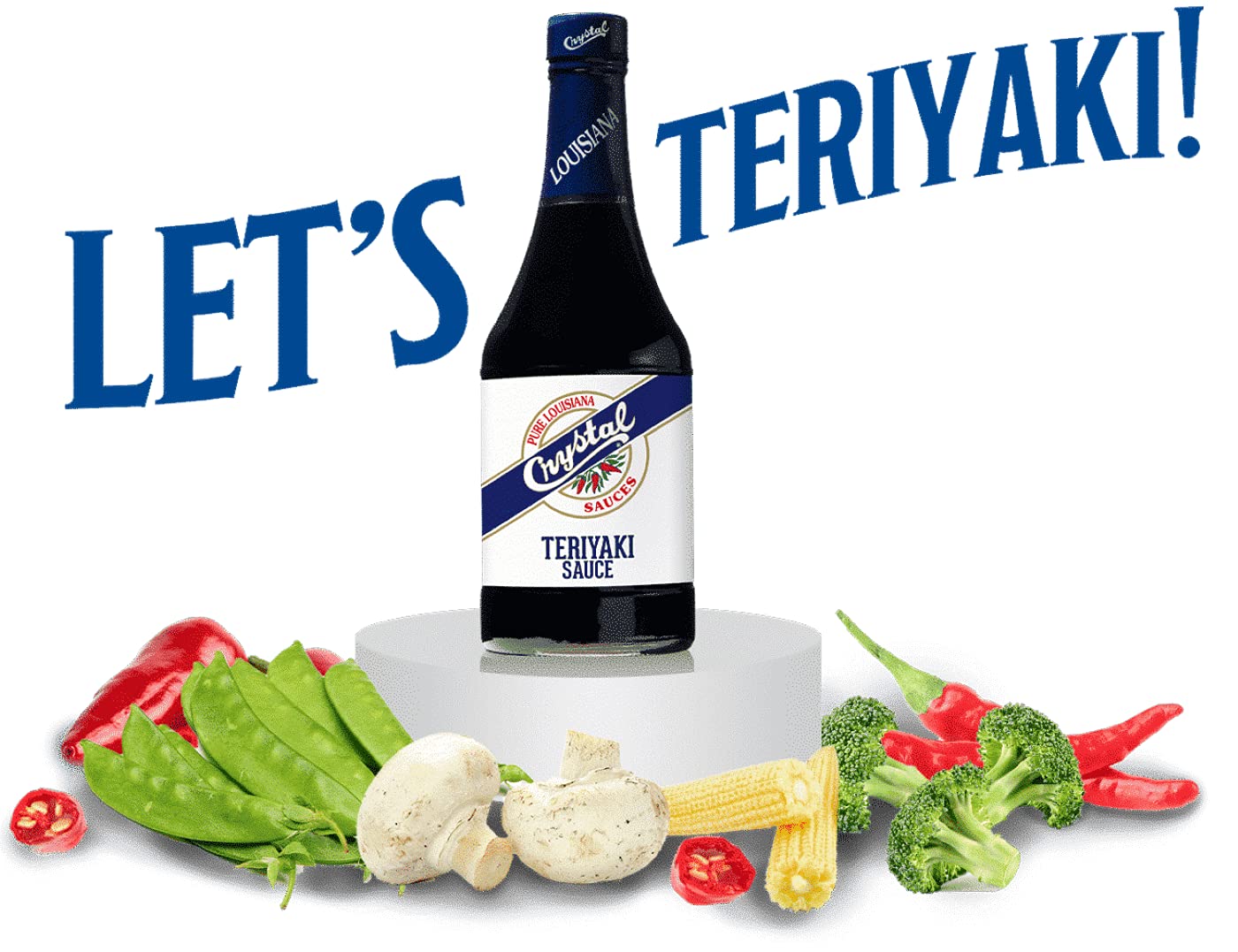 Crystal Louisiana's Teriyaki Sauce, 12 Ounce, Savory Flavor for Poultry, Shellfish, Beef, Great for Grilling, Baking or Smoking