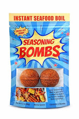 Seafood Boil Seasoning Bombs - Cajun Style Seafood Seasoning Ball, Easy Seafood Boil Mix, Crawfish Shrimp Crab Boil, Crock Pot & Stovetop Ready