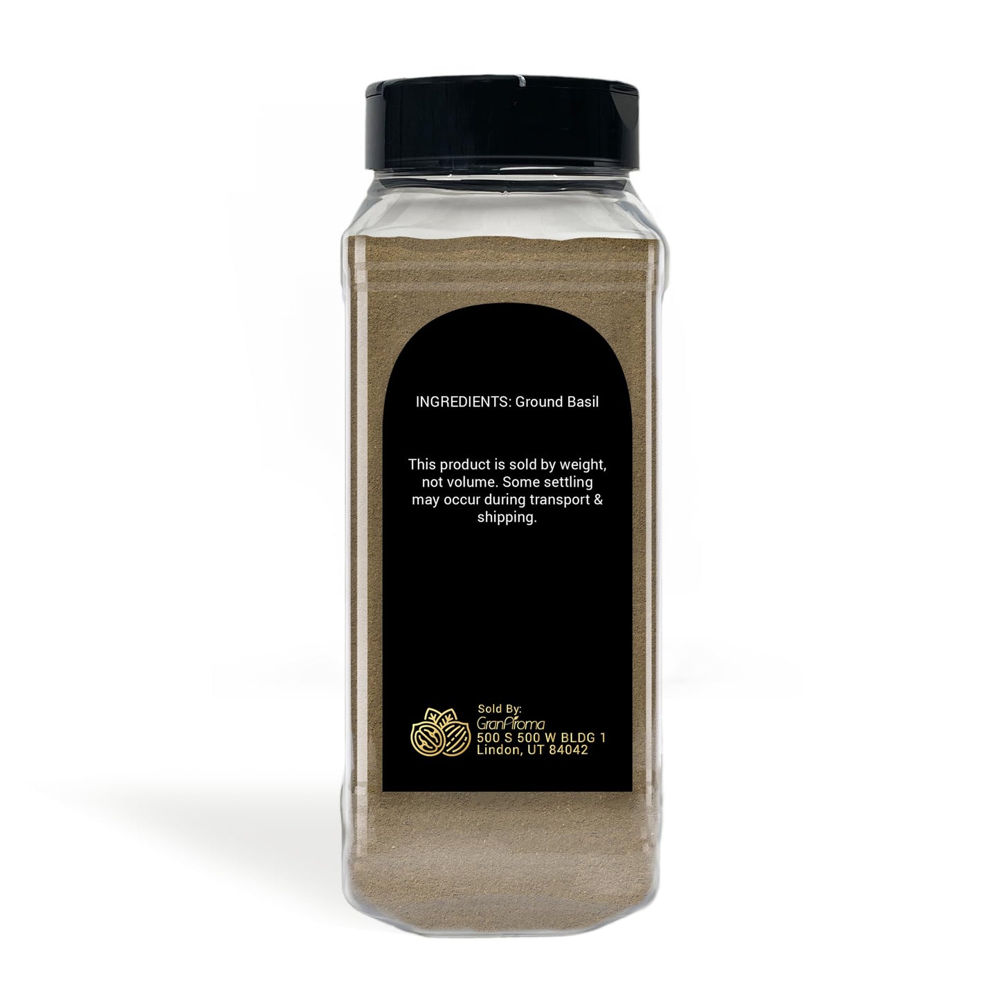 GranAroma Ground Basil, 13.2 oz, Peppery Flavor, Sauces & Dressings, Fine Ground