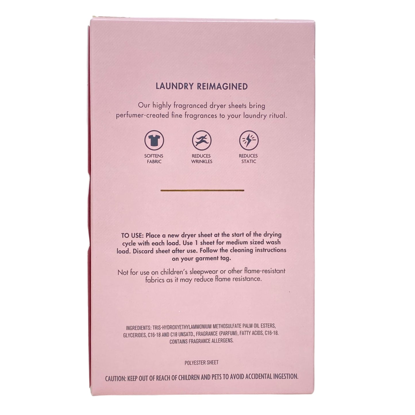 Bath & Body Works Champagne Toast Fabric Care Dryer Sheets - Box of 40 sheets - with a Peach Gardenia Sample Soap