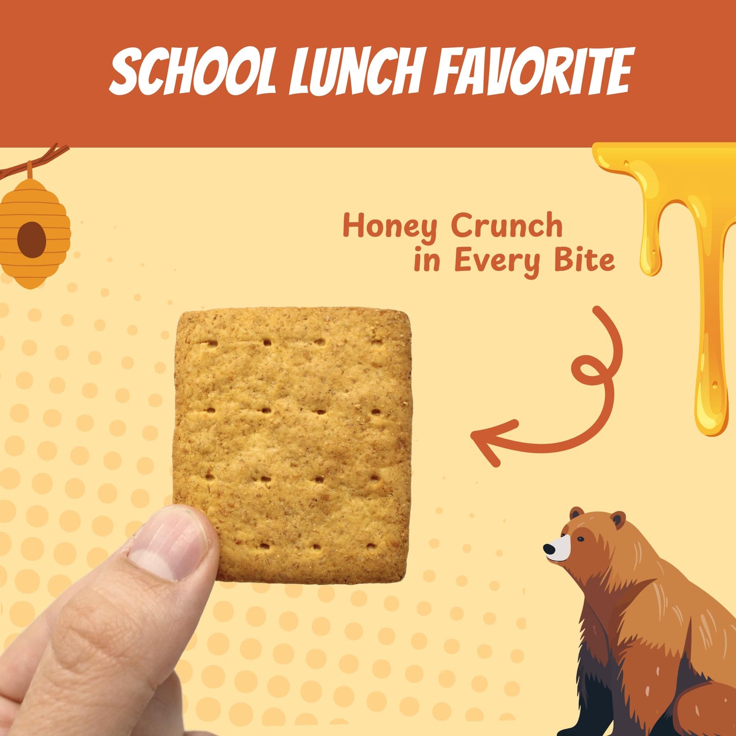 MJM Honey Graham Crackers - Case of 50 Packs | Wholesome and Crunchy Snack | Perfect for Any Occasion | Healthy and Satisfying