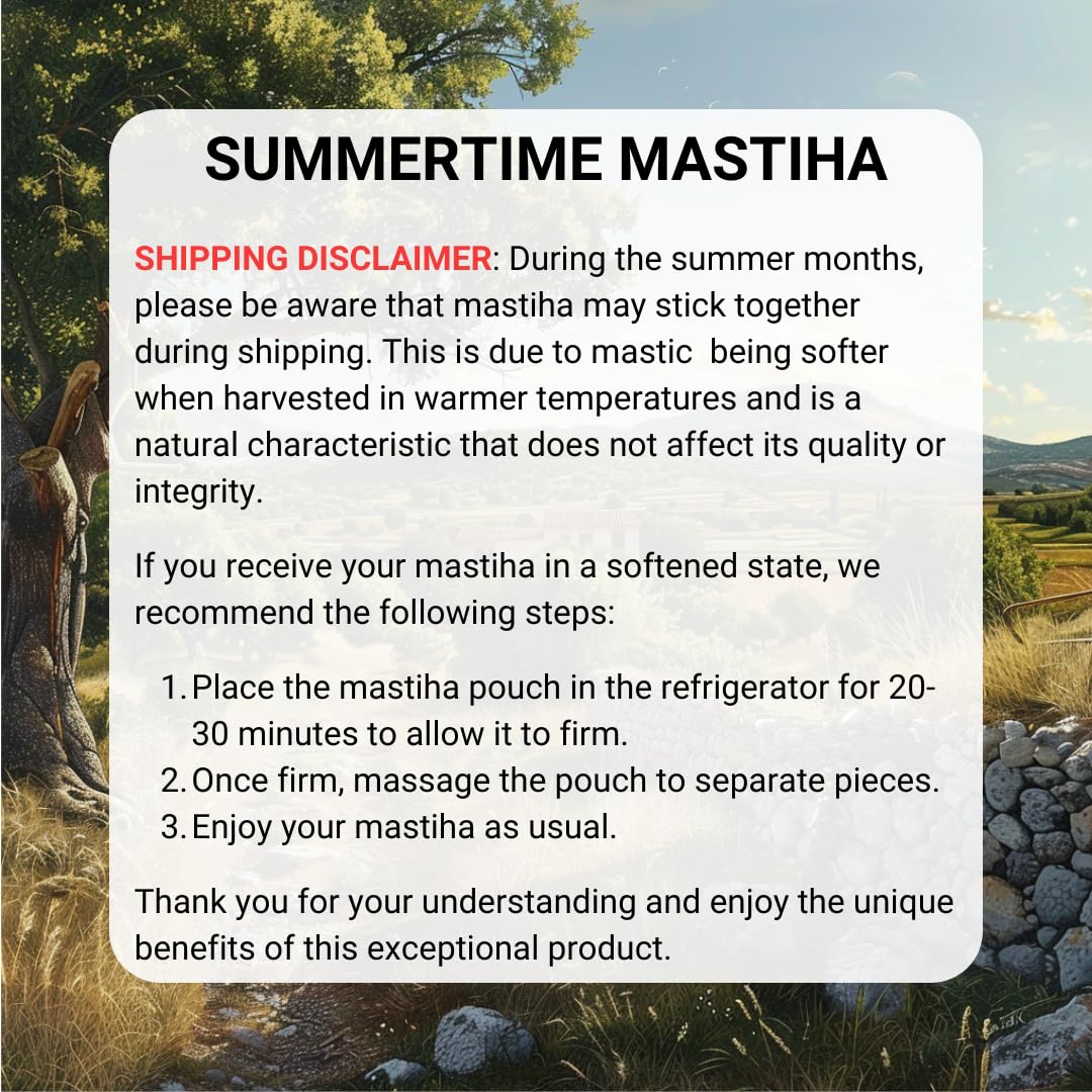 Pure Chios Mastiha Mastic Gum 20g - Chaos Mastiha Large Greek Resin Tears for Jaw Strength & Chewing - Natural, Sugar-Free, Calorie-Free, Long-Lasting