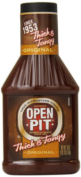 Open Pit Thick & Tangy Barbecue Sauce - 18 Ounce Squeeze Bottle -Original Flavor-(Pack of 4)