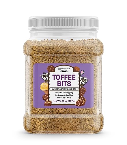 Unpretentious Toffee Bits, 2 lb, Ice Cream Topping, Baking, Desserts, Contains Almonds