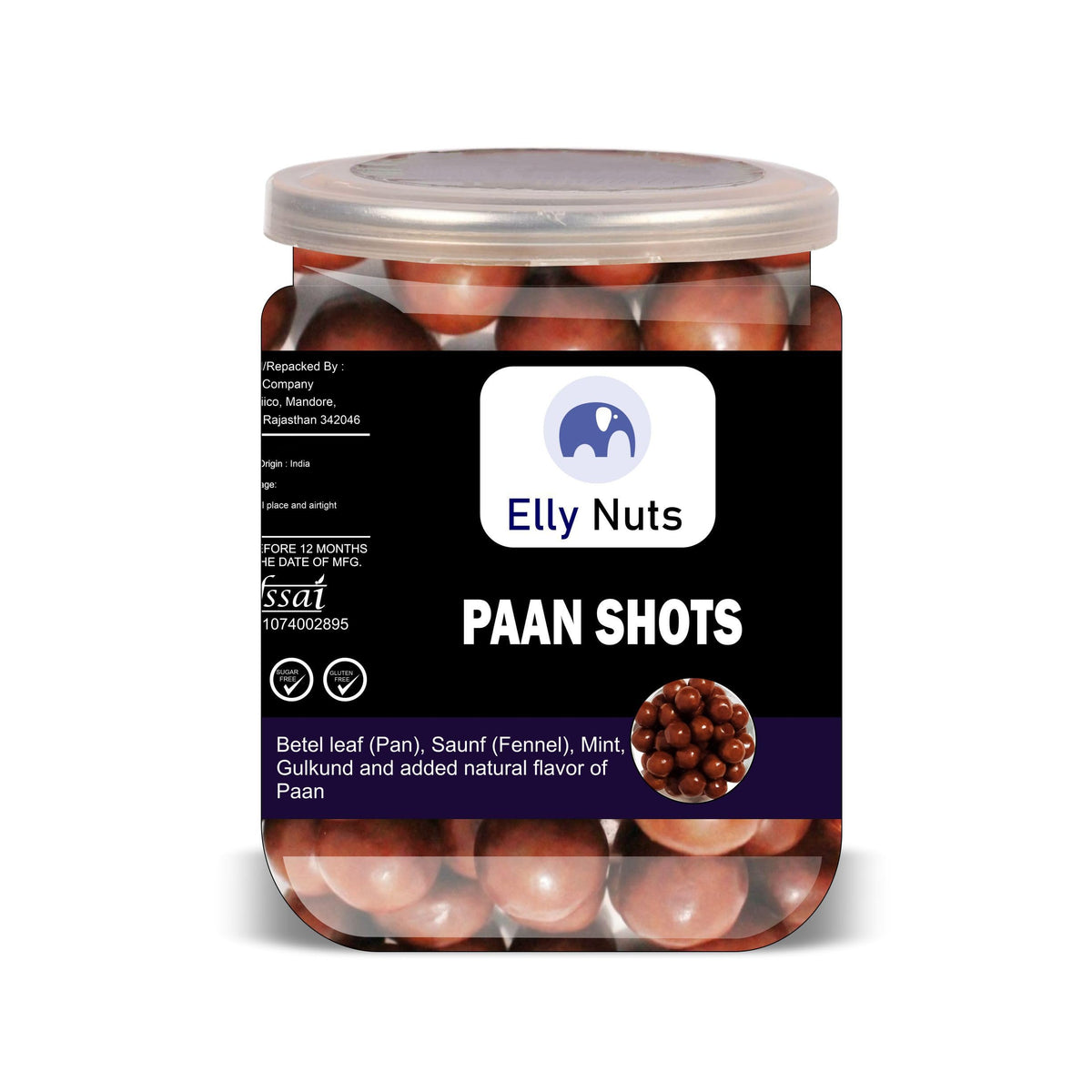ELLY NUTS Paan Shots 500 Gram Airtight Container