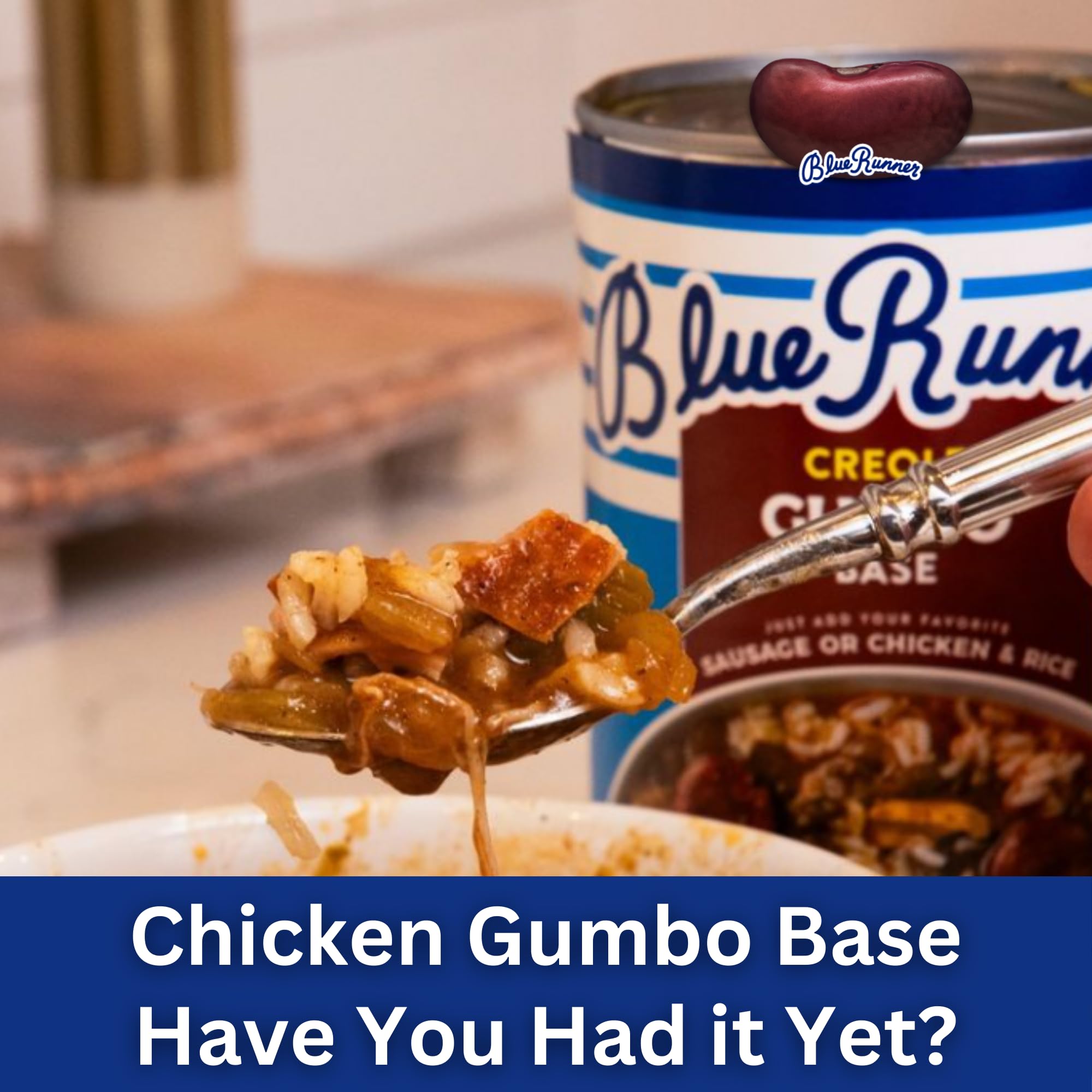 Blue Runner Gumbo Creole Base (Pack of 3) Traditional Louisiana Chicken and Sausage Gumbo Base - Quick and Delicious Meal Solution