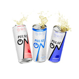 PulseOn Energy Drink- 200mg Natural Caffeine, Taurine and Vitamin B (6 Pack, Mix Flavor)