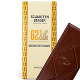 Scharffen Berger Chocolate Bar (3 Ounce, Pack of 6) - Semisweet Dark Chocolate Bar, 62% Cacao, Gluten Free, Non GMO Natural Chocolate Bars, Individual