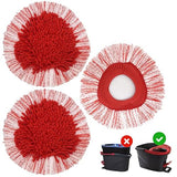 3 Pack Upgraded Deep Clean Refill Repalcement Mop Heads Compatible with O-Cedar EasyWring Spin Mop & Bucket System,Built-in Strong Friction Microfiber