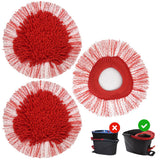 3 Pack Upgraded Deep Clean Refill Repalcement Mop Heads Compatible with O-Cedar EasyWring Spin Mop & Bucket System,Built-in Strong Friction Microfiber
