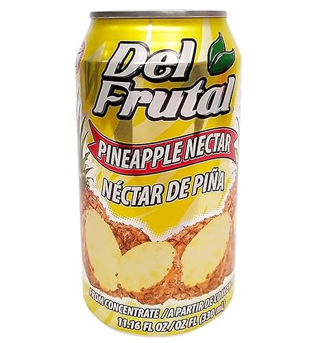 Del Frutal Pineapple Nectar 11.16 oz - Sabor Pina (Pack of 12)