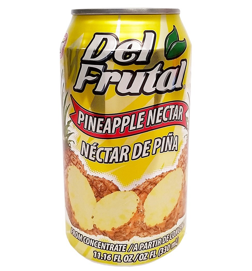 Del Frutal Pineapple Nectar 11.16 oz - Sabor Pina (Pack of 12)
