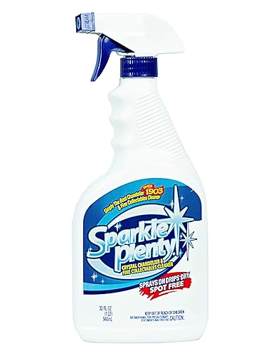 Sparkle Plenty Crystal Chandelier Cleaner Spray | Drip Dry | Home Cleaning Supplies | Crystal Cleaner | Fine Collectables Cleaner | Glass Cleaner |