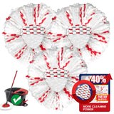 [2026 New Version] Mop Head Replacement - 40% More Cleaning Power, 3 Pack Spin Mop Replacement Head for Easy Wring 1-Tank System, Easy Cleaning