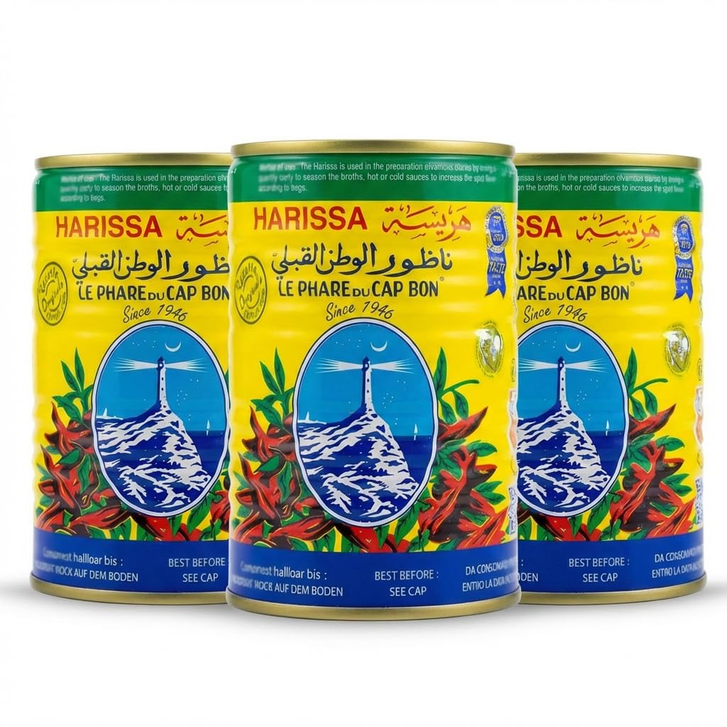 Le Phare du Cap Bon Harissa Paste in Tube - Authentic Tunisian Harissa Berbere spice Sauce, Chili Pepper Paste & Seasoning, Spicy Red Pepper Condiment