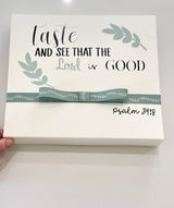 "Taste and See" Psalms 34:8 - Bible Verses Chocolate Gift Box, Brigadeiro Brazilian Truffles, 30 Units, Assorted flavors - Birthday Gift Baskets by