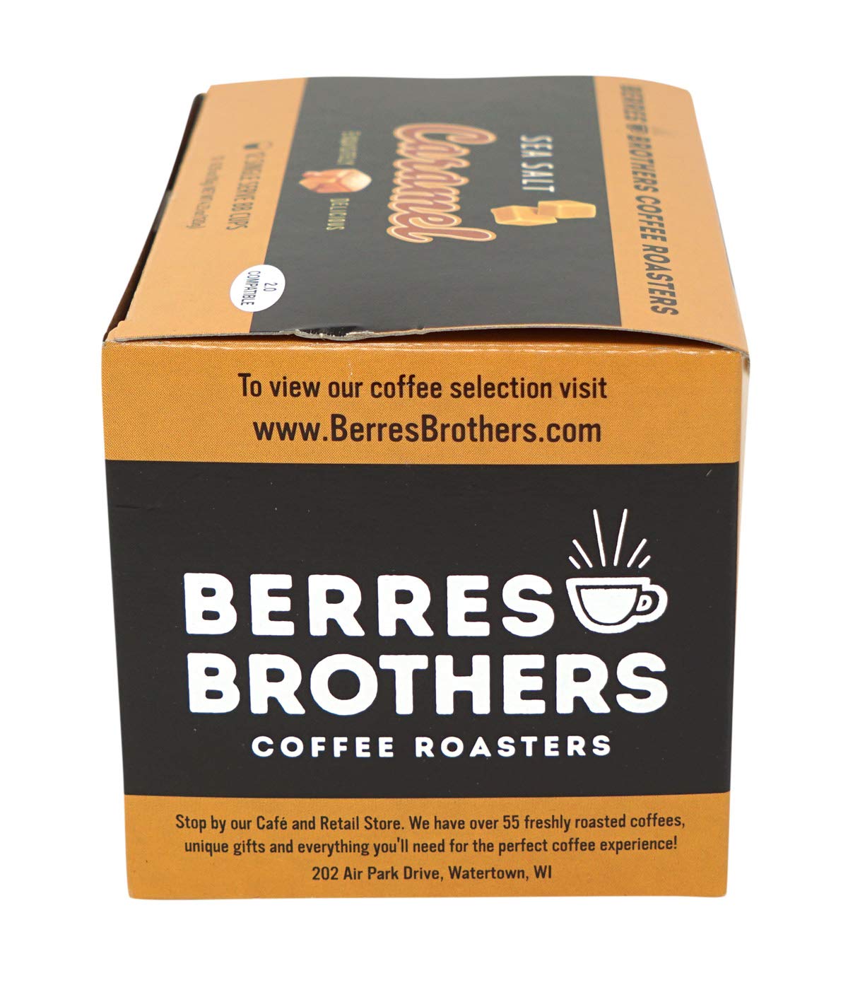 Berres Brothers Sea Salt Caramel Coffee, 12 Count Single Serve Pods Compatible with Keurig K Cups K Pods Coffee Makers, Medium Roast