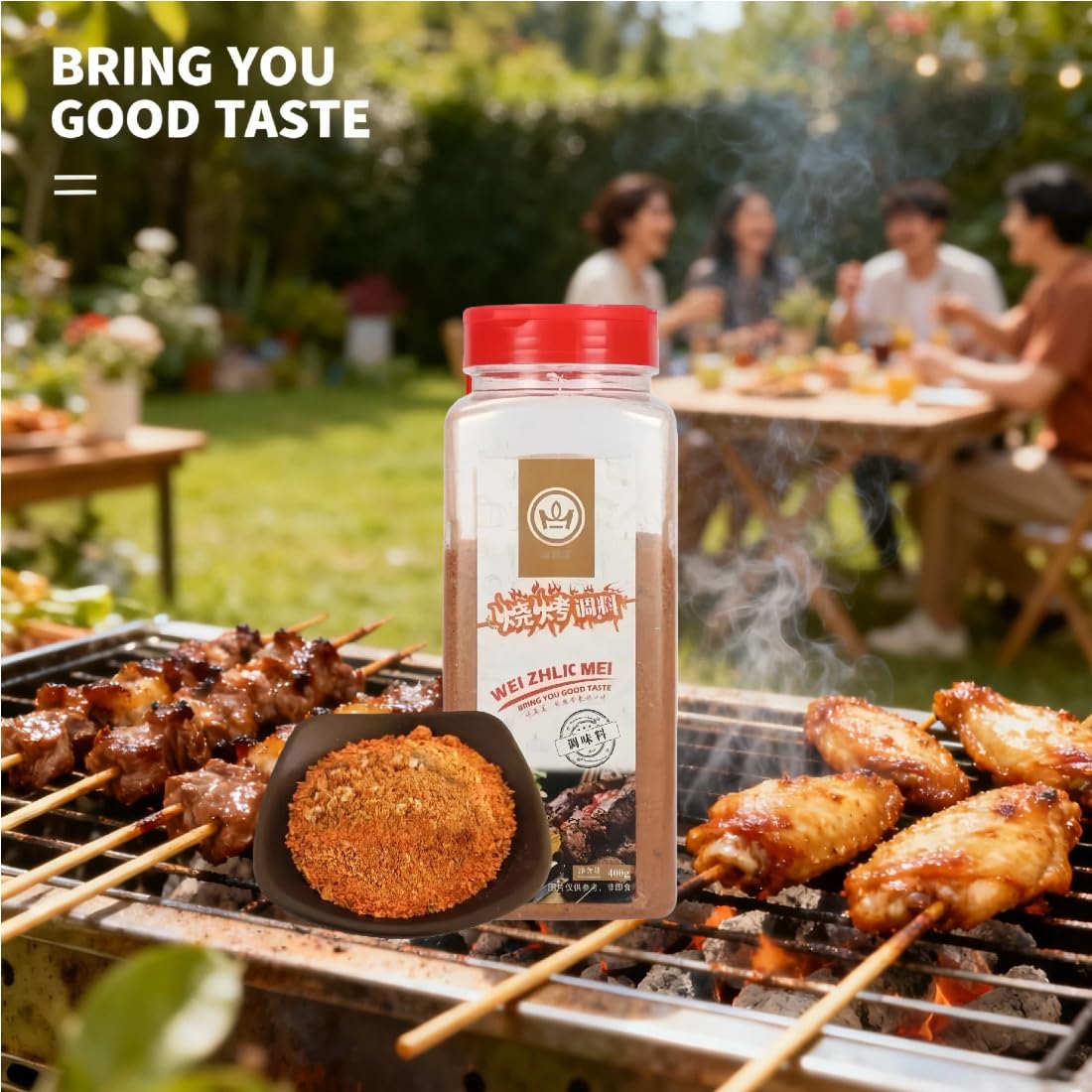 BBQ Seasoning 400g,Grill Seasoning Large capacity design- For Grilling, Smoking, and Roasting - Perfect for Gourmet Barbecue Spice Blend, No MSG