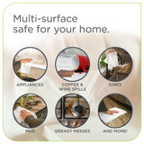 Quikcloth Tough Messes Cleaning Wipes, Plant-Based Multi-Surface Home & Kitchen Wipes, Plastic-Free, Gentle, Safe on Hands, 30 Count