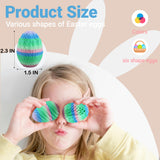 6PCS 3D Printed Fillable Dragon Eggs, Mystery 3D Printed Toy Easter Basket Stuffer, Theme Party for Easter Eggs Hunt Game (Matte Rainbow)