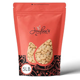 Raw Whole Cashews 5 Lbs Bulk Resealable Bag - Natural Unsalted Cashew Nuts - Vegan & Keto Friendly Snack for Cooking, Baking & Snacking by Jaybee's